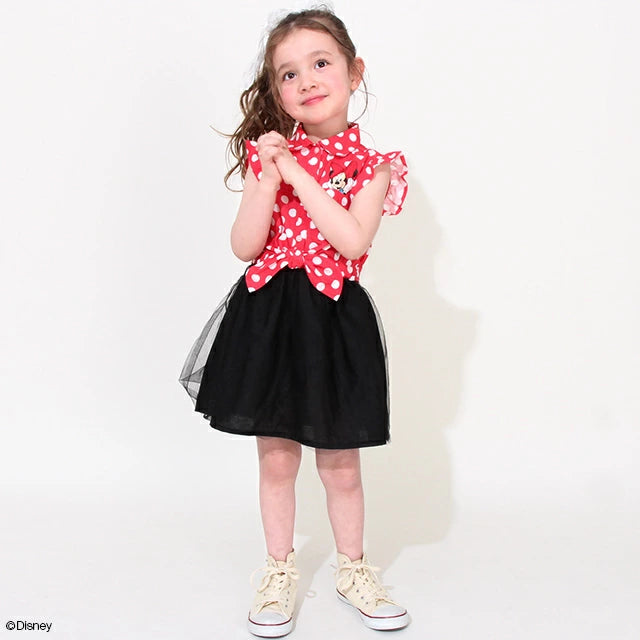 Japanese BDL x Disney patchwork mesh dress 80-140cm girls summer dresses