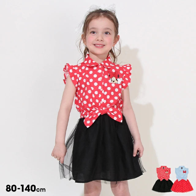 Japanese BDL x Disney patchwork mesh dress 80-140cm girls summer dresses