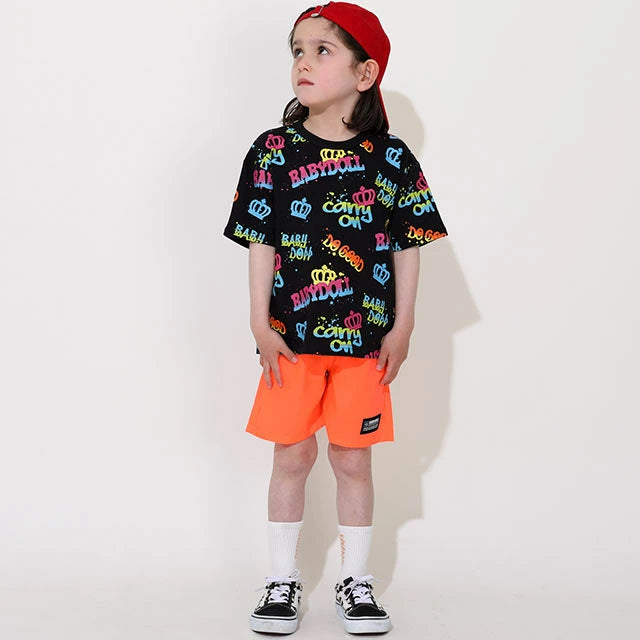 Japanese children's clothing BDL printed tops 80-140cm boys/girls summer TOPS