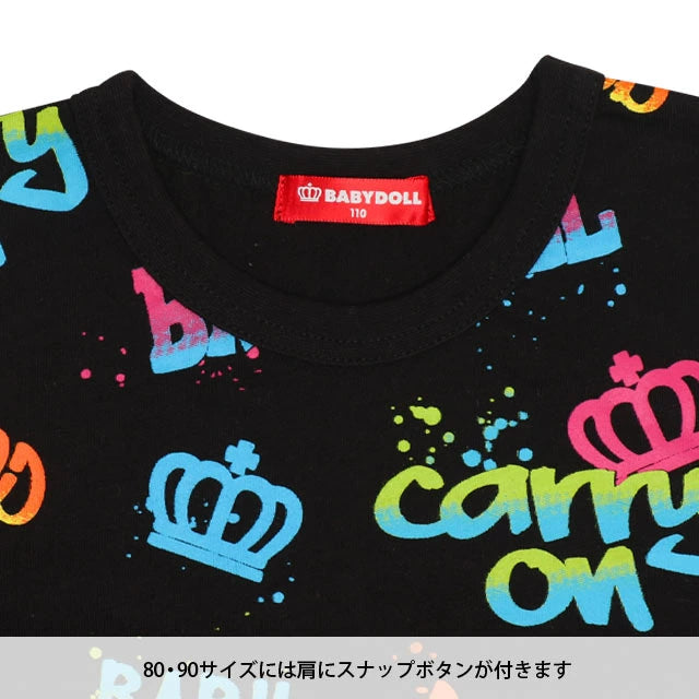 Japanese children's clothing BDL printed tops 80-140cm boys/girls summer TOPS