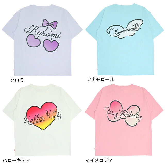 Japanese children's clothing BDL x Sanrio parent-child print top SL adult summer TOPS
