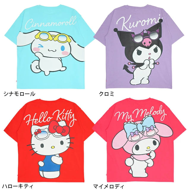 Japanese children's clothing BDL x Sanrio parent-child print top SL adult summer TOPS