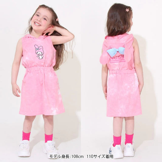 Japanese BDL x Sanrio Hooded Vest Dress (90-130cm) for Girls Summer