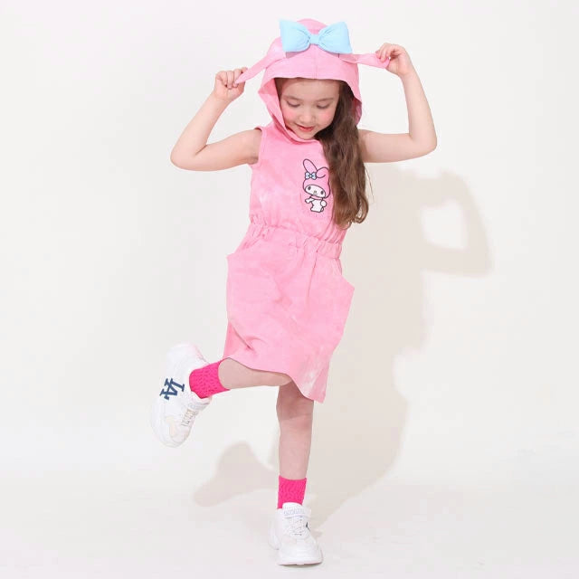 Japanese BDL x Sanrio Hooded Vest Dress (90-130cm) for Girls Summer