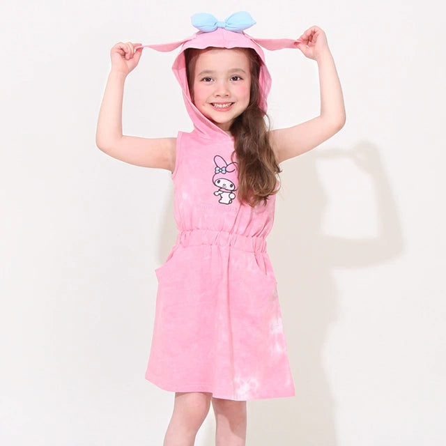 Japanese BDL x Sanrio Hooded Vest Dress (90-130cm) for Girls Summer