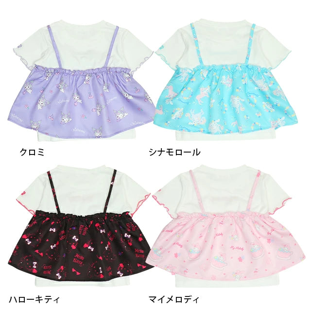 Japanese BDL x Sanrio Tank Top Two-Piece Set 80-140cm Girls Summer TOPS