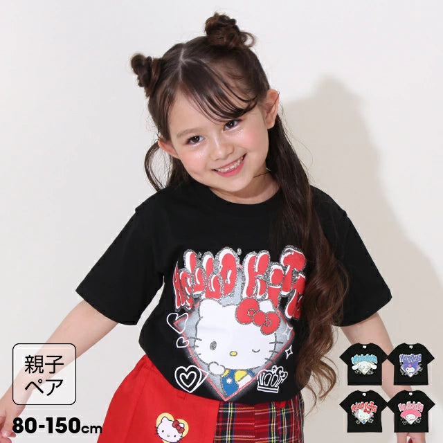 Japanese BDL x Sanrio Parent-child Print Tops (80-150cm) for Girls (Summer)