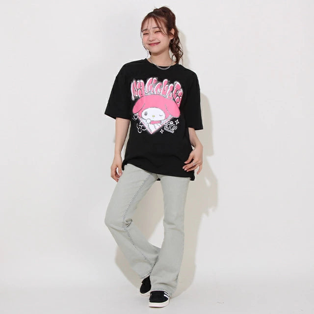 Japanese children's clothing BDL x Sanrio parent-child print top SL adult summer TOPS