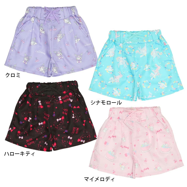 Japanese children's clothing BDL x Sanrio pattern lace-up shorts 80-140cm girls' summer PANTS