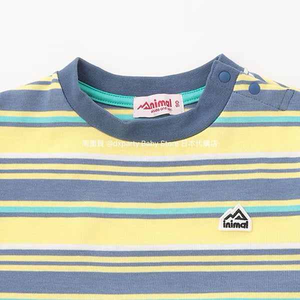 Japanese children's clothing mini#ML striped top 90-140cm boys/girls summer TOPS