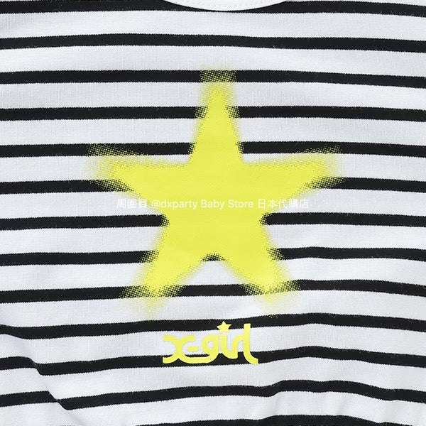 Japanese children's clothing X-girl Stages striped short vest 90-140cm girls summer TOPS