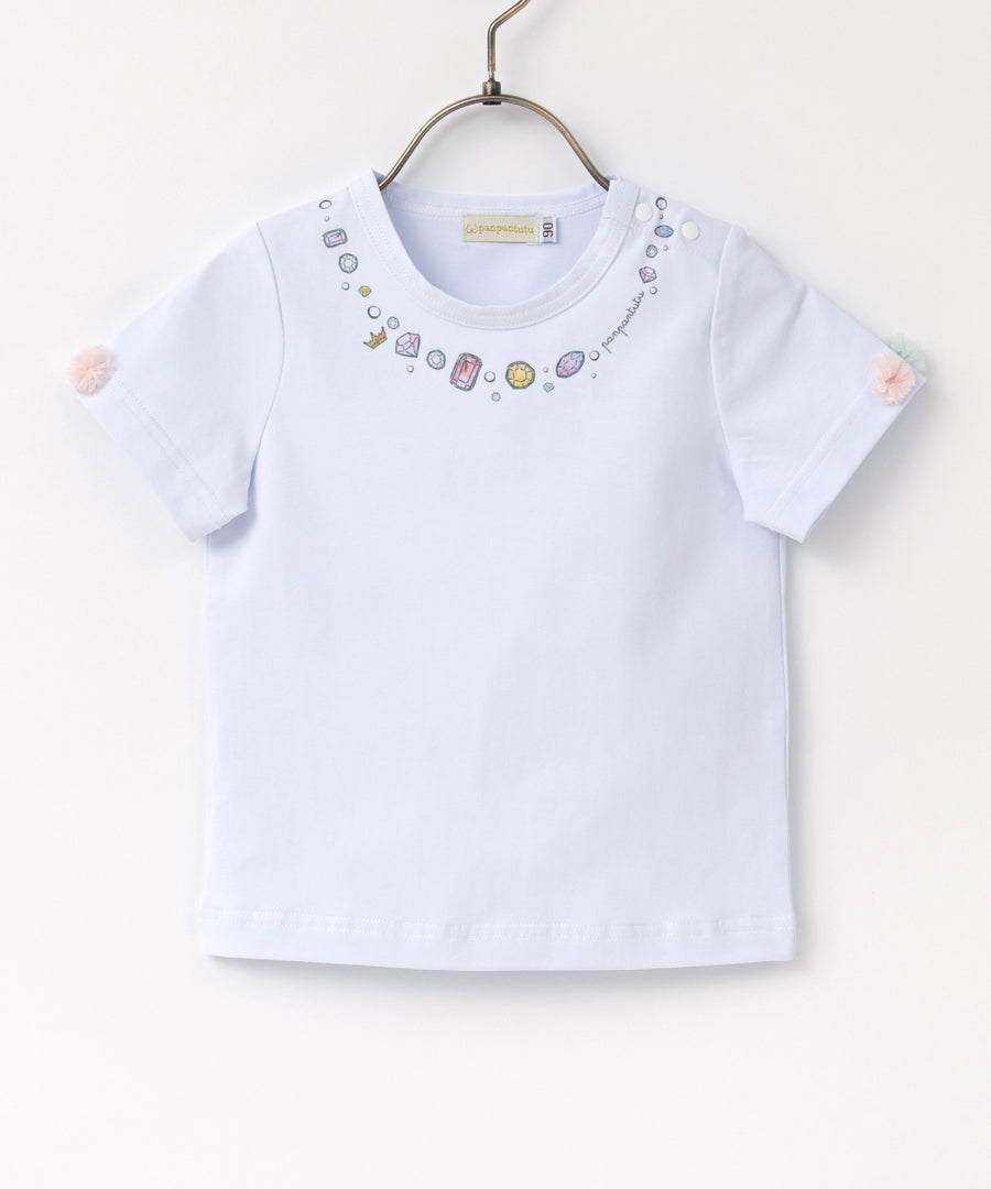 Japanese children's clothing panpantutu jewelry necklace top 80-150cm girls summer TOPS