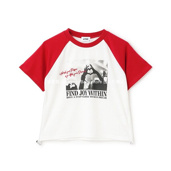 Lovetoxic Japanese children's clothing short print top 130-170cm girls summer TOPS