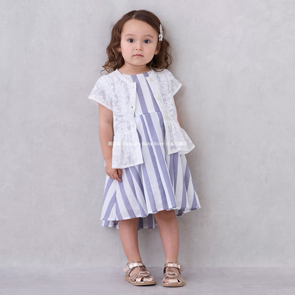 Japanese children's clothing pe#main lace skirt shirt 80-130cm girls summer TOPS