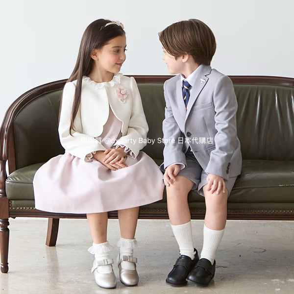 Japanese children's clothing pe#main three-piece suit 110-130cm boys' summer TOPS PANTS OUTERWEAR interview/banquet/performance