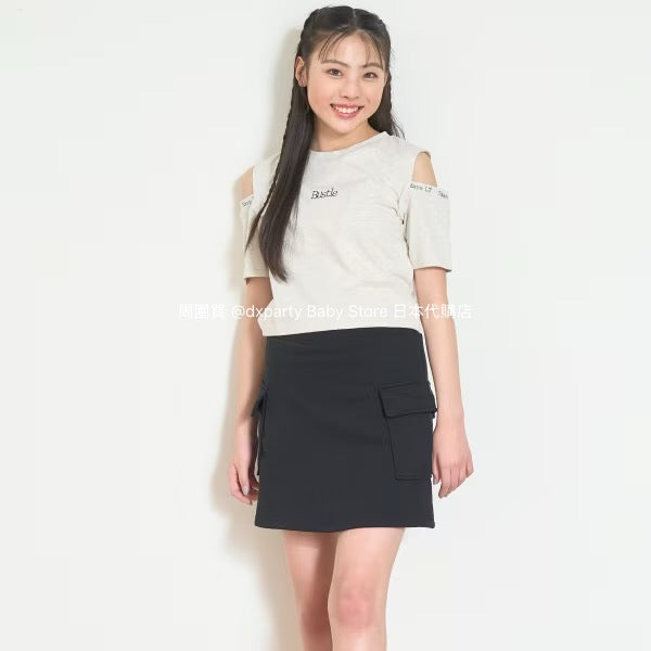 Lovetoxic Japanese children's clothing contact cold off-the-shoulder top and skirt two-piece set 140-160cm girls summer TOPS SKIRTS