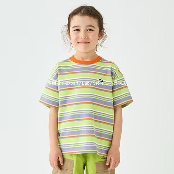 Japanese children's clothing mini#ML striped top 90-140cm boys/girls summer TOPS