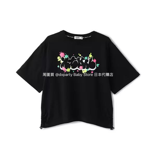 Japanese children's clothing X-girl Stages painted logo top 80-140cm girls summer TOPS
