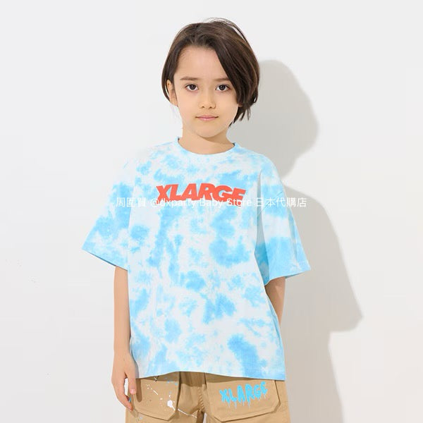 XLARGE KIDS Japanese children's clothing tie-dye top 80-140cm boys' summer TOPS