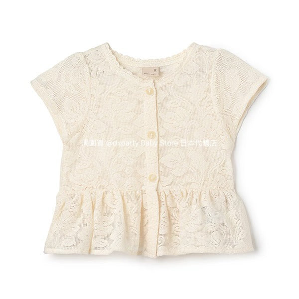 Japanese children's clothing pe#main lace skirt shirt 80-130cm girls summer TOPS