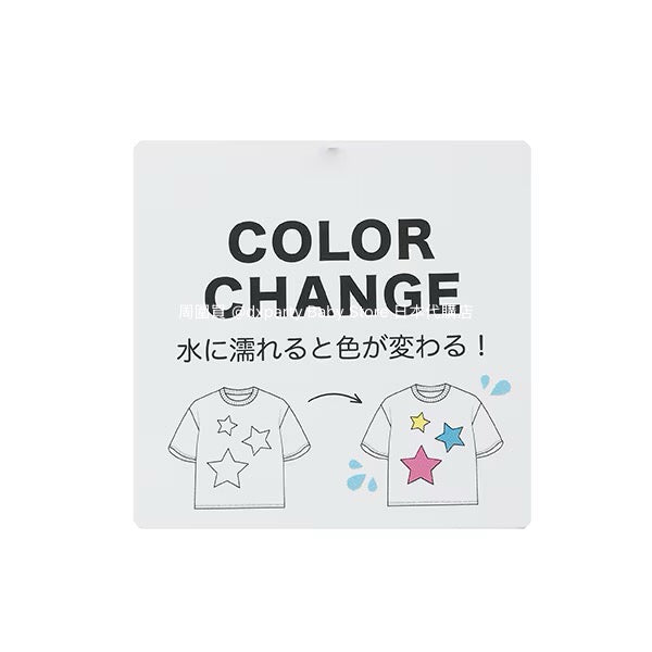 Japanese children's clothing X-girl Stages contact cool water absorption quick dry color changing print top 80-140cm girls summer TOPS