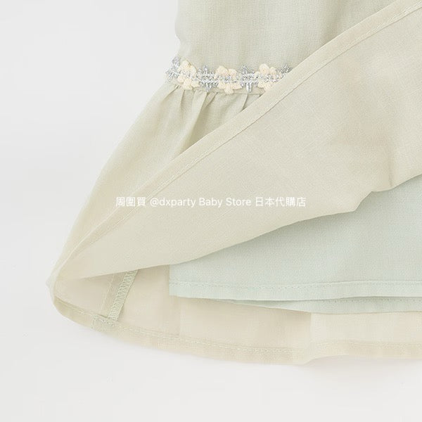Japanese children's clothing pe#main small flying sleeve dress 80-130cm girls summer dresses