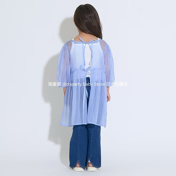 Japanese children's clothing Ly# mine 2Way two-piece sheer jacket 100-150cm girls summer outerwear