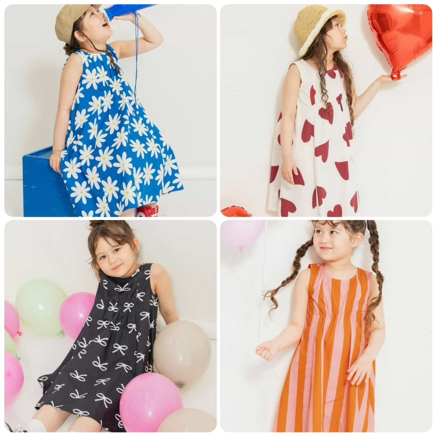 Japanese children's clothing BREEZE flared dress 80-140cm girls summer TOPS
