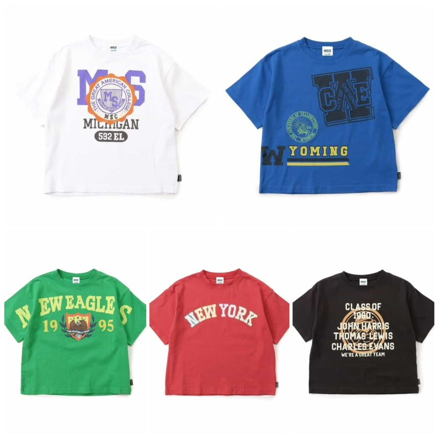 Japanese children's clothing BREEZE printed short-sleeved top 80-160cm boys' summer TOPS