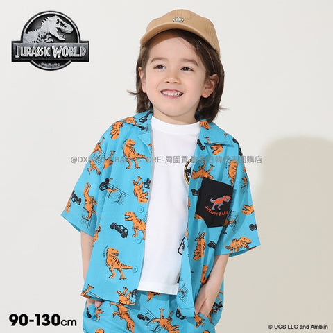 日本童裝 BDL x JURASSIC WORLD 侏羅紀公園 快適速乾 恐龍襯衫 90-130cm 男童款 夏季 TOPS