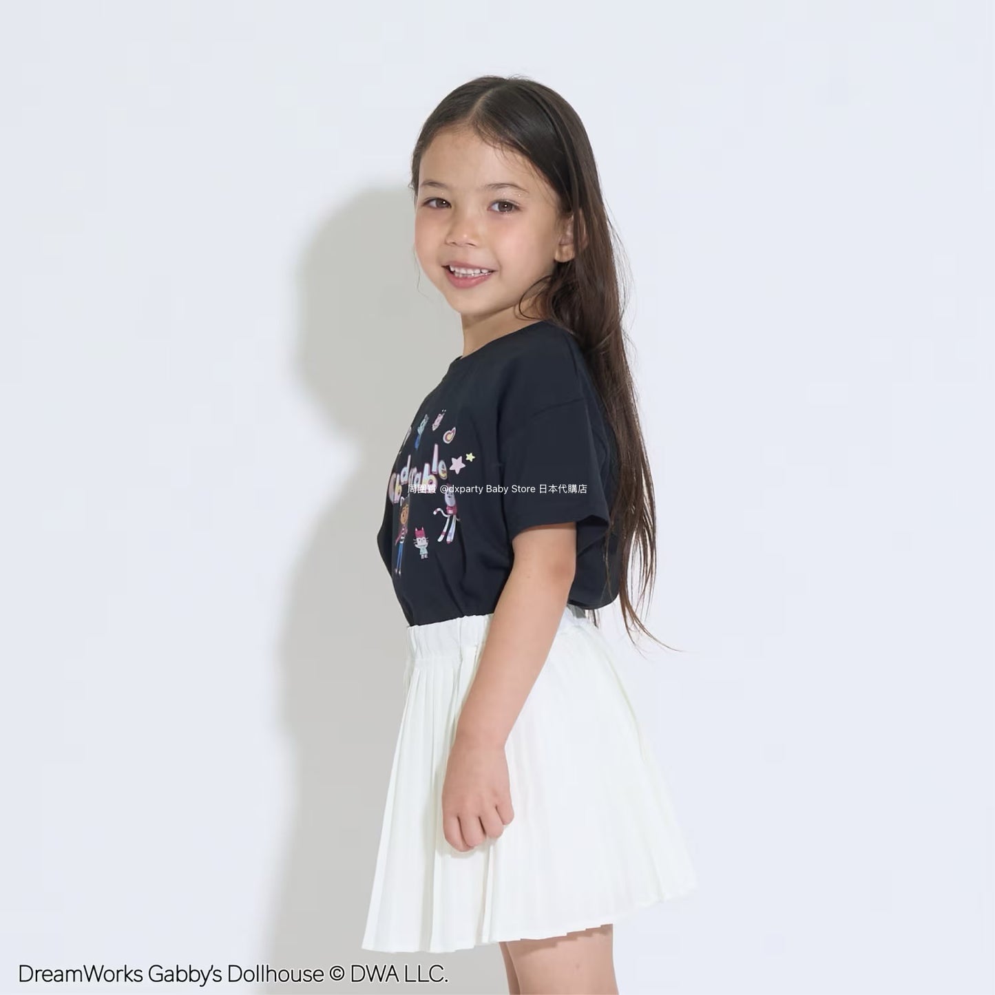 Japanese children's clothing Ly# mine x GABBY'S DOLLHOUSE printed top 100-130cm girls summer TOPS