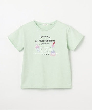 Japanese children's clothing aF#a325 perfume print top 100-160cm girls summer TOPS