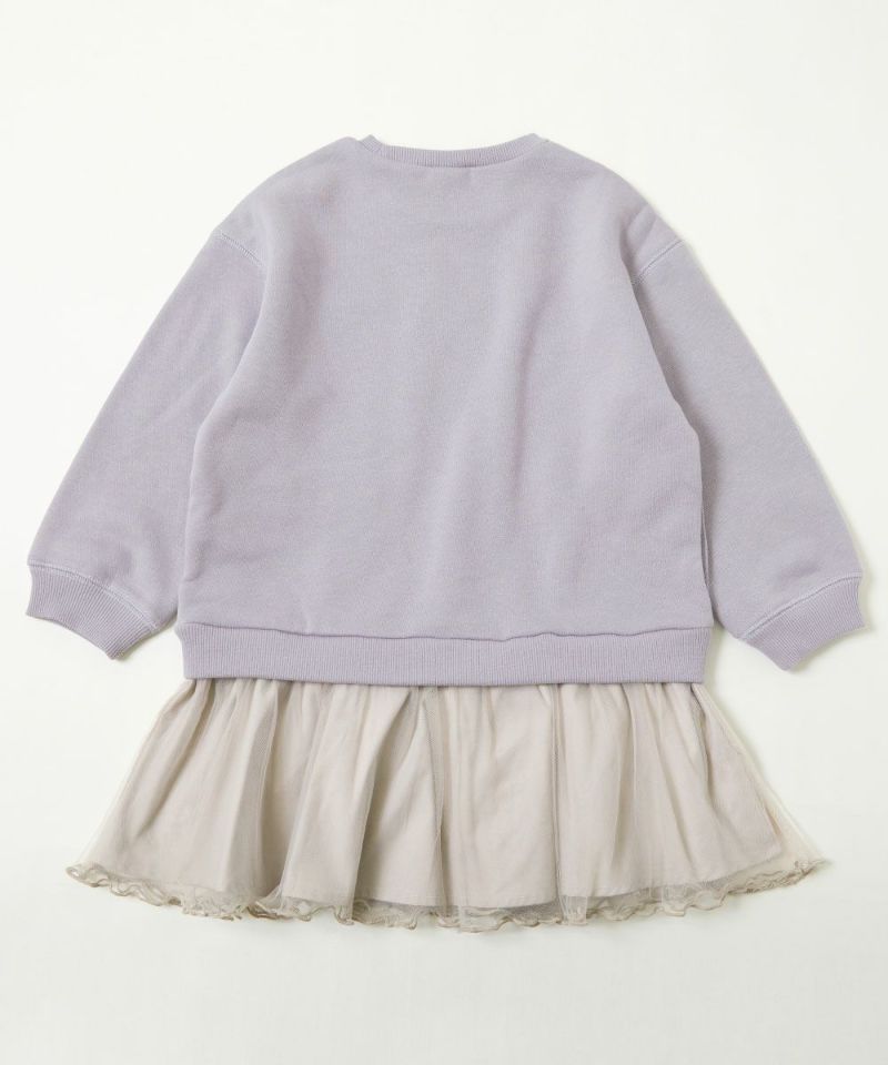 日本童裝 dev!rock 薄紗拼接衛衣連身裙 80-140cm 女童款 冬季 DRESSES