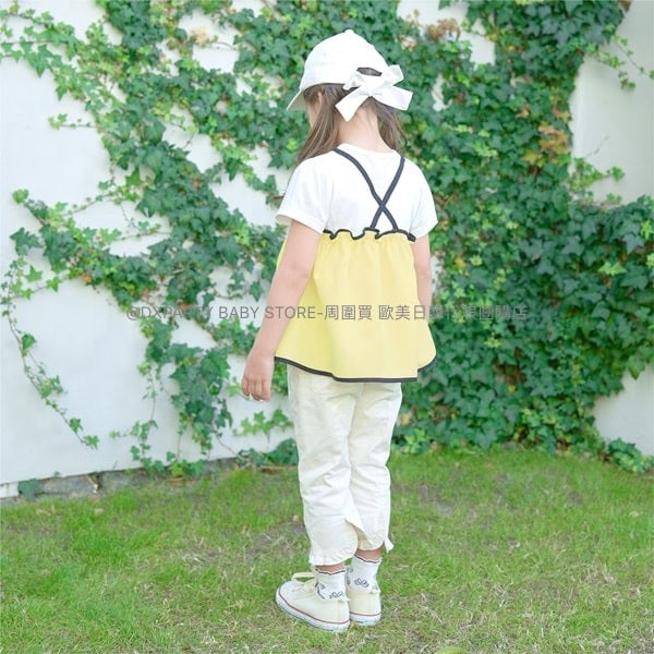 日本童裝 Ly# mine 假兩件短袖上衣 100-150cm 女童款 夏季 TOPS