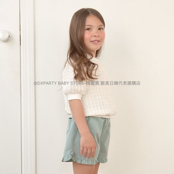日本童裝 Ly# mine 針織短袖上衣 100-150cm 女童款 夏季 TOPS