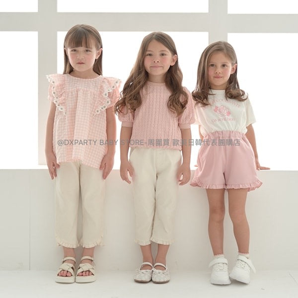 日本童裝 Ly# mine 針織短袖上衣 100-150cm 女童款 夏季 TOPS