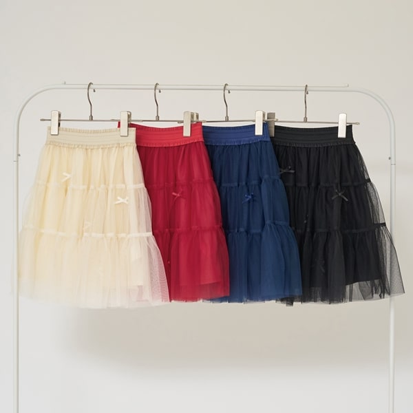 Japanese children's clothing Ly# mine tulle skirt 100-150cm girls spring and summer SKIRTS