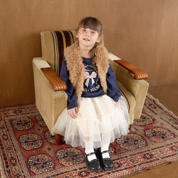 Japanese children's clothing Ly# mine tulle skirt 100-150cm girls spring and summer SKIRTS