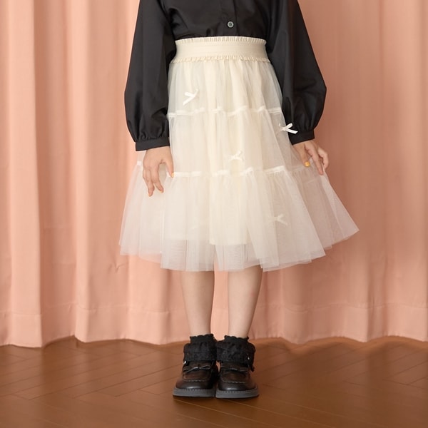 Japanese children's clothing Ly# mine tulle skirt 100-150cm girls spring and summer SKIRTS