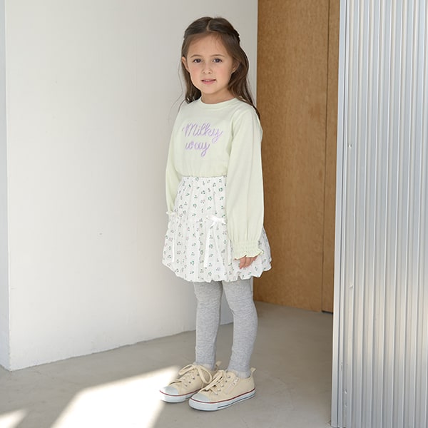 Japanese children's clothing Ly# mine mesh edge leggings 100-150cm girls spring and summer PANTS