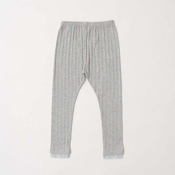 Japanese children's clothing Ly# mine mesh edge leggings 100-150cm girls spring and summer PANTS