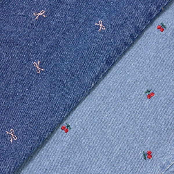 Japanese children's clothing Ly# mine embroidered denim pants 100-150cm girls spring and summer PANTS