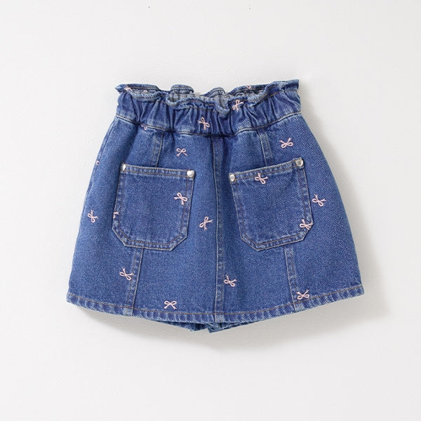 Japanese children's clothing Ly# mine embroidered denim skirt pants 100-150cm girls spring and summer PANTS