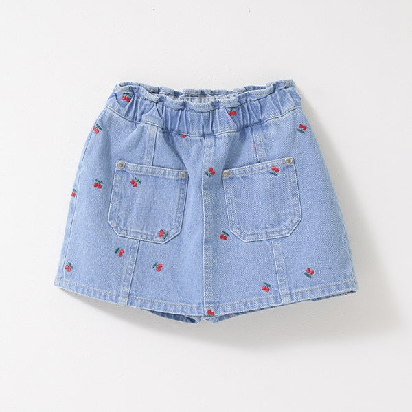 Japanese children's clothing Ly# mine embroidered denim skirt pants 100-150cm girls spring and summer PANTS