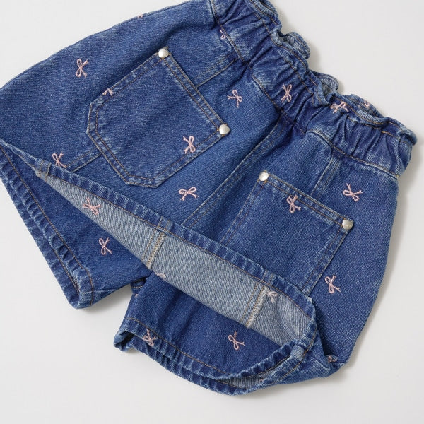 Japanese children's clothing Ly# mine embroidered denim skirt pants 100-150cm girls spring and summer PANTS