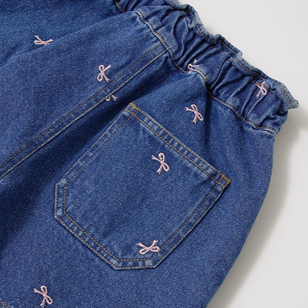 Japanese children's clothing Ly# mine embroidered denim skirt pants 100-150cm girls spring and summer PANTS