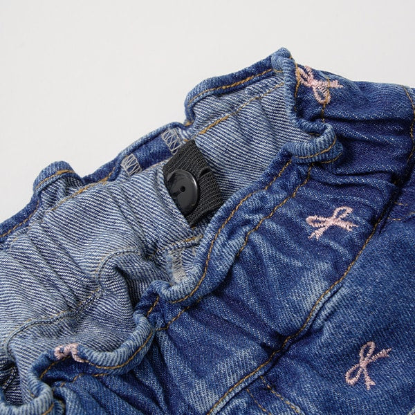Japanese children's clothing Ly# mine embroidered denim skirt pants 100-150cm girls spring and summer PANTS