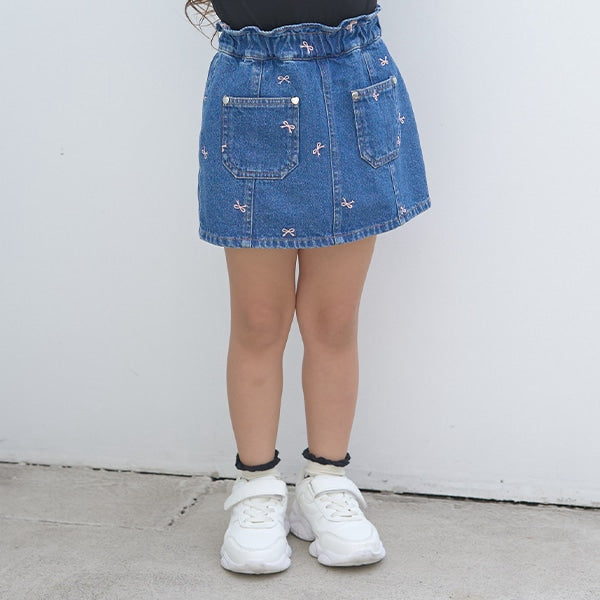 Japanese children's clothing Ly# mine embroidered denim skirt pants 100-150cm girls spring and summer PANTS