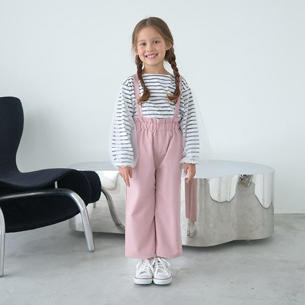 Japanese children's clothing Ly# mine suspender pants (suspenders are removable) 100-150cm girls' spring and summer PANTS
