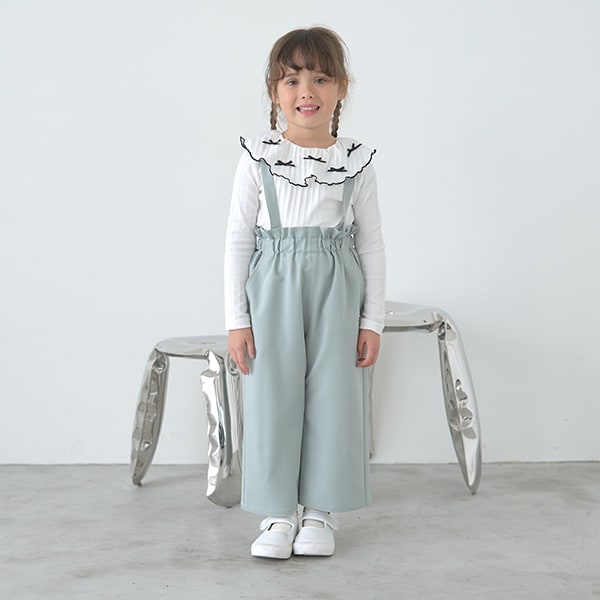 Japanese children's clothing Ly# mine suspender pants (suspenders are removable) 100-150cm girls' spring and summer PANTS
